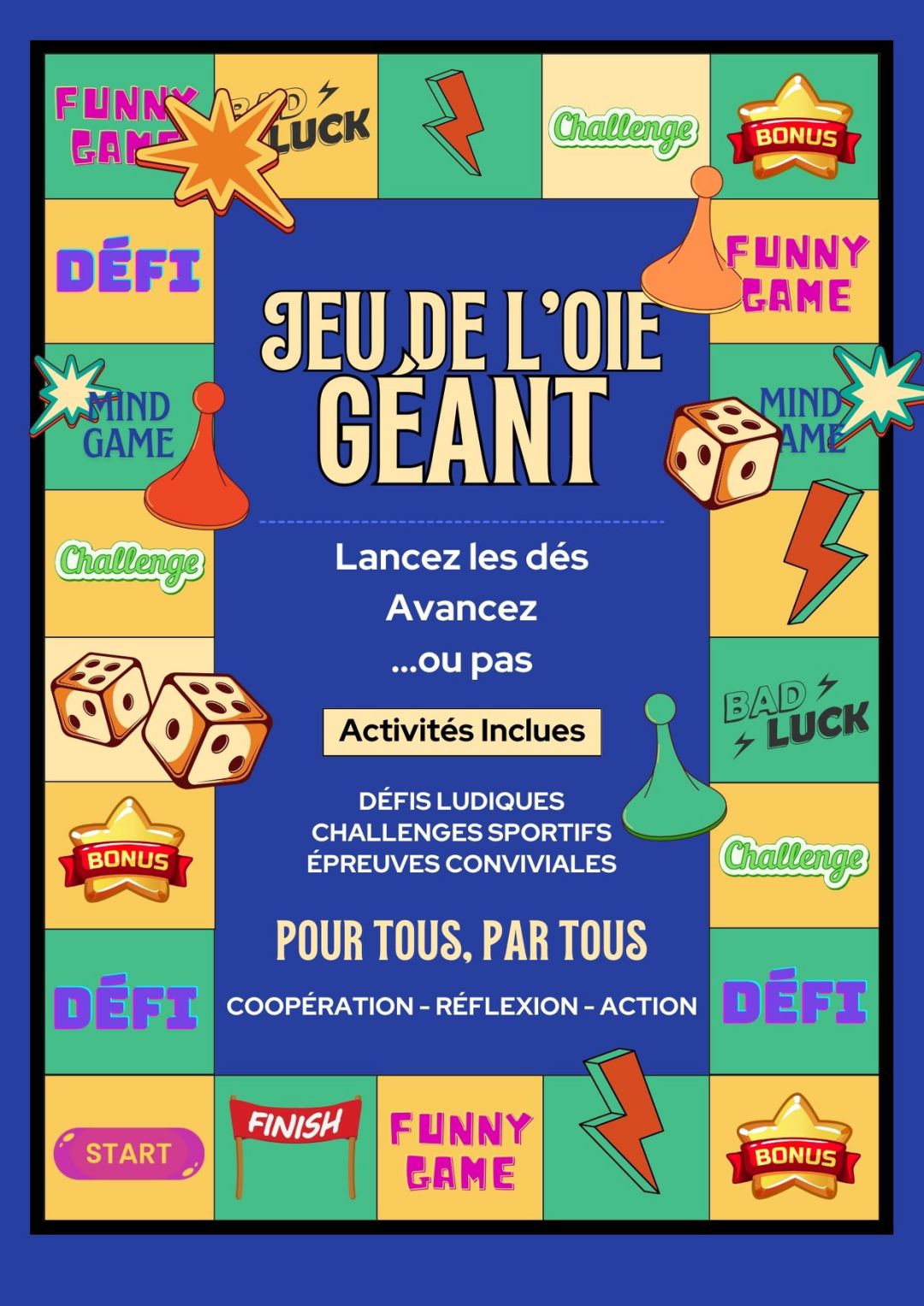 Jeu de l’oie revisité : fun, défis et échanges pour booster cohésion, créativité et bien-être en équipe